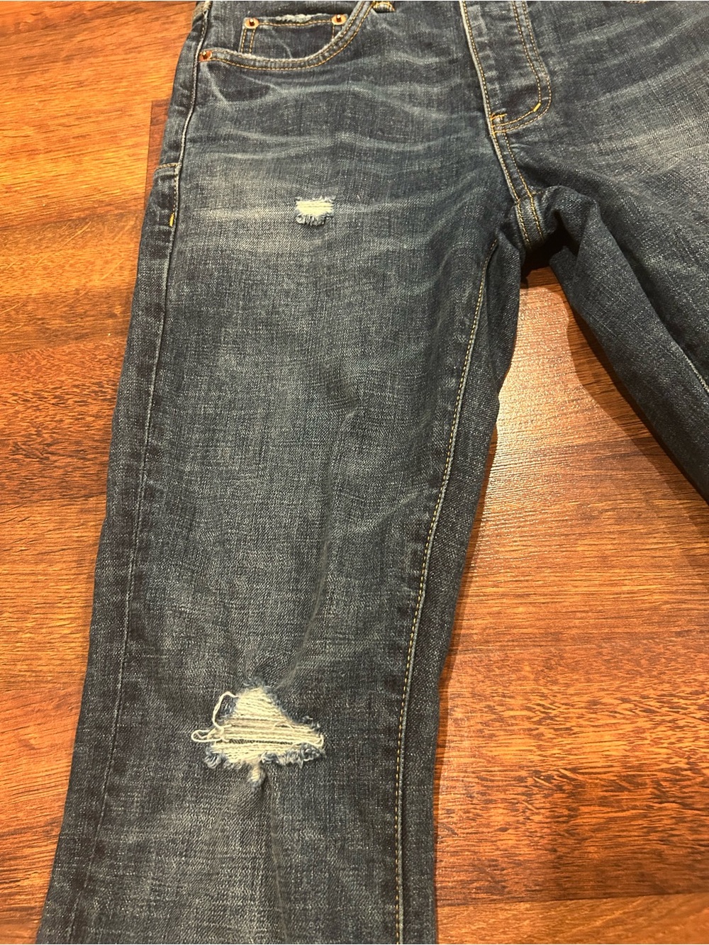 Purple Brand Jeans P004 Flare Distressed Dark Wash 31” Waist - Picture 4 of 10
